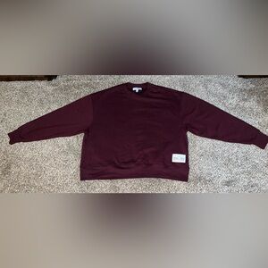 WeWoreWhat Maroon Crewneck Fleece Sweatshirt - Medium - NWT